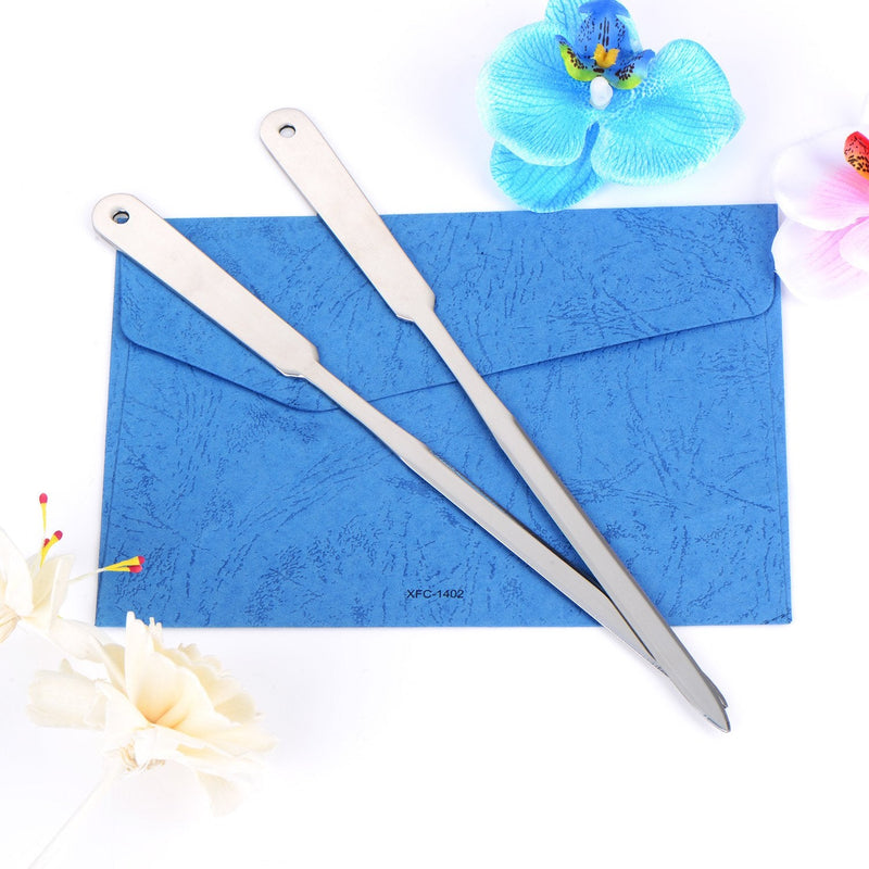 [AUSTRALIA] - 2 Pack Letter Openers Envelope Opener Stainless Steel Hand Letter Envelope Knife Lightweight Envelope Slitter (Silver)