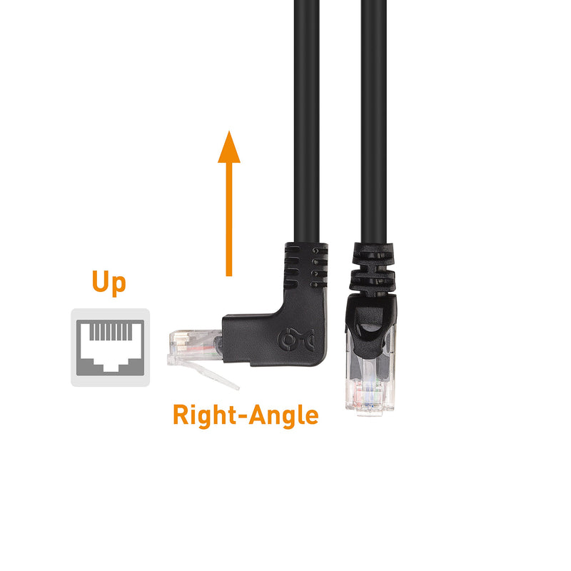  [AUSTRALIA] - Cable Matters Combo-Pack 90 Degree Cat 6, Cat6 Right Angle Ethernet Cable (Right Angle Down + Right Angle Up) 7 Feet
