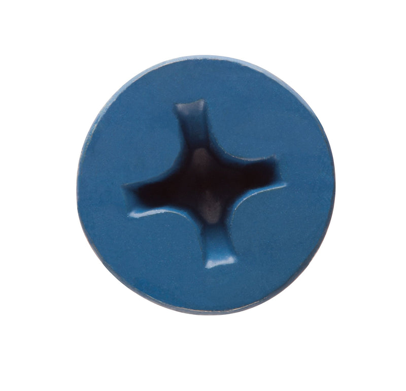  [AUSTRALIA] - CONFAST 3/16" x 1-1/4" Blue Flat Phillips Concrete Diamond Point Screw Anchor with Drill Bit for Anchoring to Masonry, Block or Brick (100 per Box) 3/16" x 1-1/4"