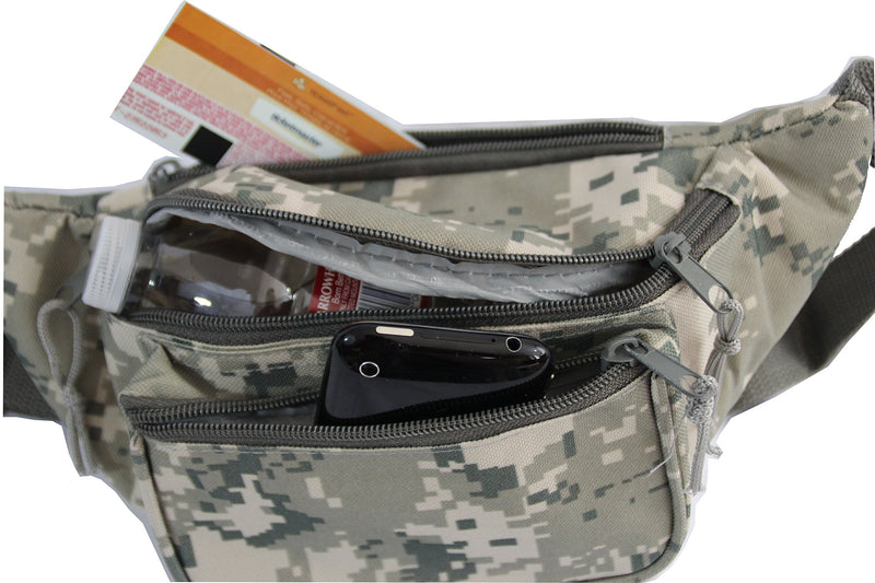 Xtitix Military Tan Digital Camouflage 3 Zipper Pocket Fanny Pack Waist Bag Camo - LeoForward Australia