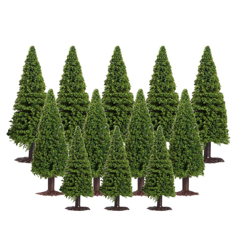  [AUSTRALIA] - WINOMO 15pcs Green Scenery Landscape Model Cedar Trees