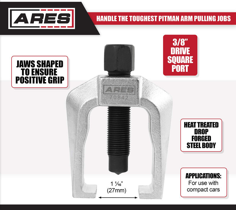  [AUSTRALIA] - ARES 70842 | 1 1/16-inch 27mm Pitman Arm Puller | Drop Forged Construction Designed to Remove Pitman Arms from Compact Cars