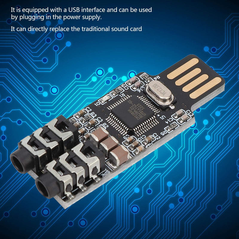  [AUSTRALIA] - Stereo Surround Sound Card Widely Used Sound Card Module Recording Standard External Sound Card for Lab