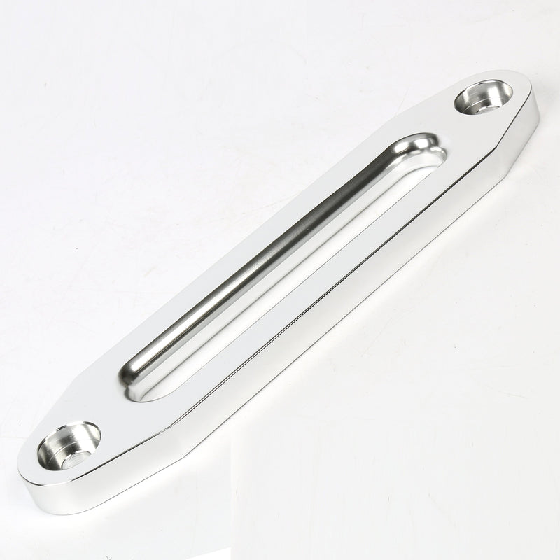  [AUSTRALIA] - YaeKoo 10" Billet Aluminum Hawse Fairlead for Synthetic Winch 8000-15000 LBs Rope Cable Lead Guide Silver