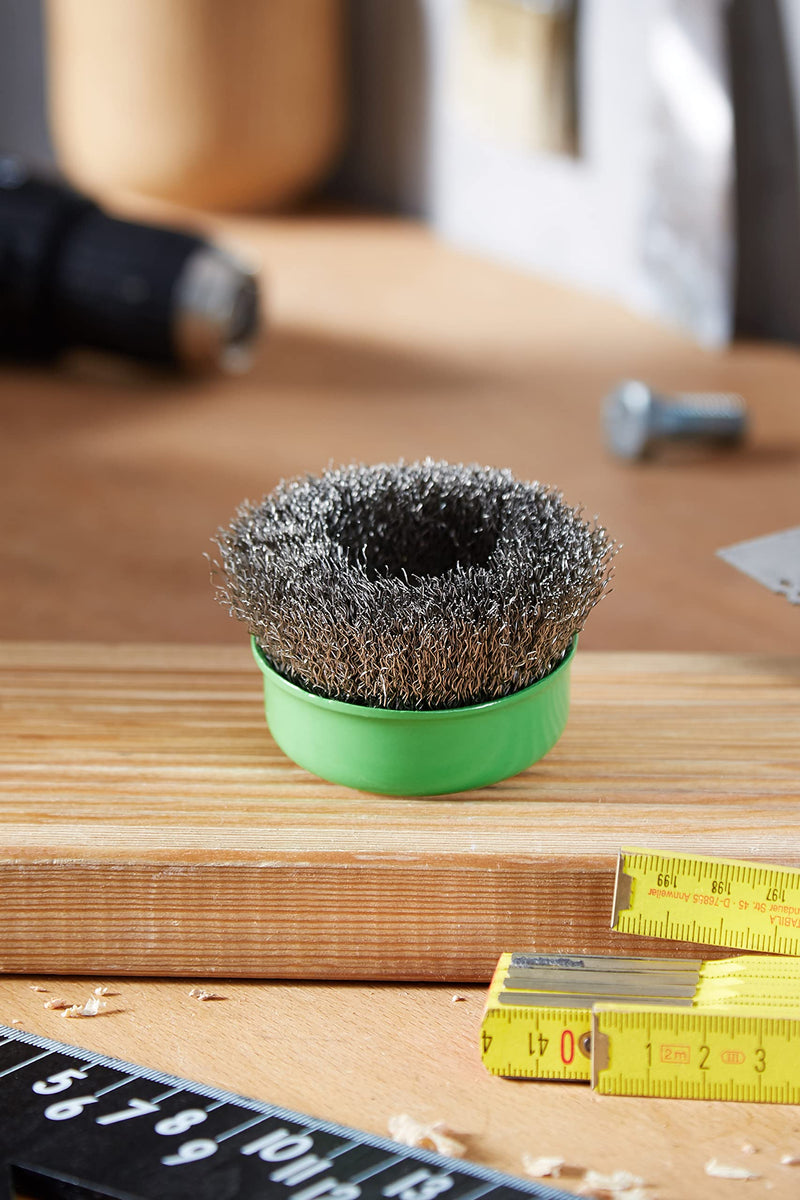  [AUSTRALIA] - Bosch Accessories 1x wavy cup brush Clean (for stainless steel, X-LOCK, rustproof, Ø 75 mm, wire thickness 0.3 mm, for Ø125 mm, angle grinder accessories)