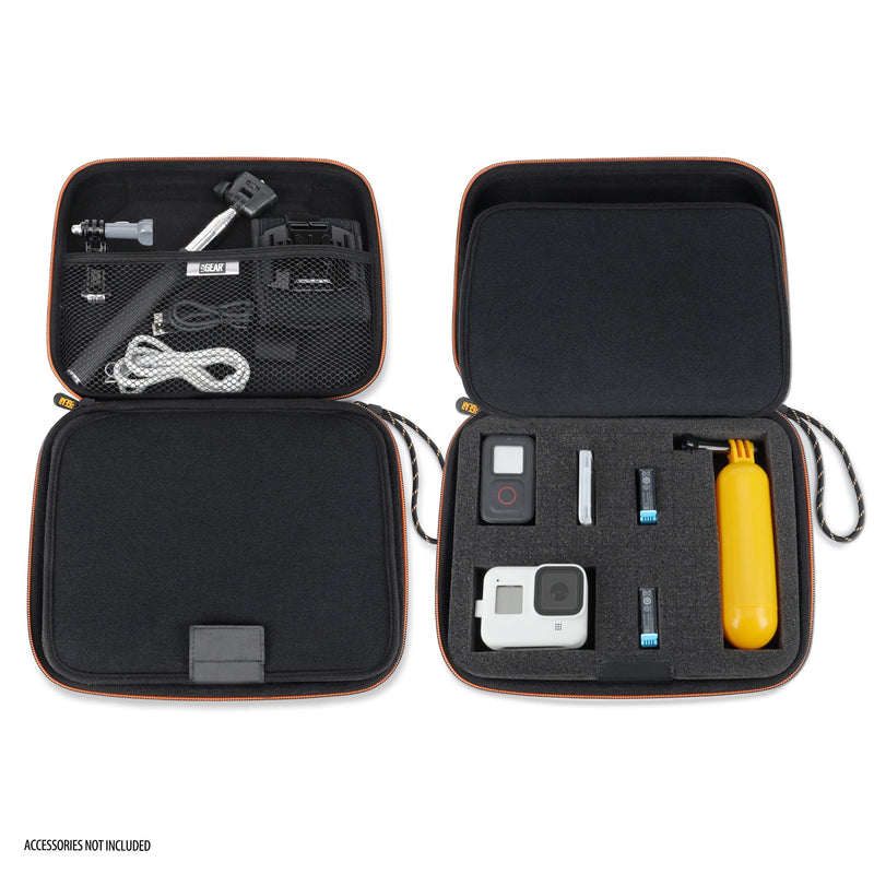  [AUSTRALIA] - USA Gear GoPro Hero Water Resistant EVA Foam Case - Lightweight, Customizable Foam Interior, Mesh Pocket - Compatible with Go Pro Hero 10, 9, 8, 7, 5, 3, Charger, Remote, & Accessories - Case Only