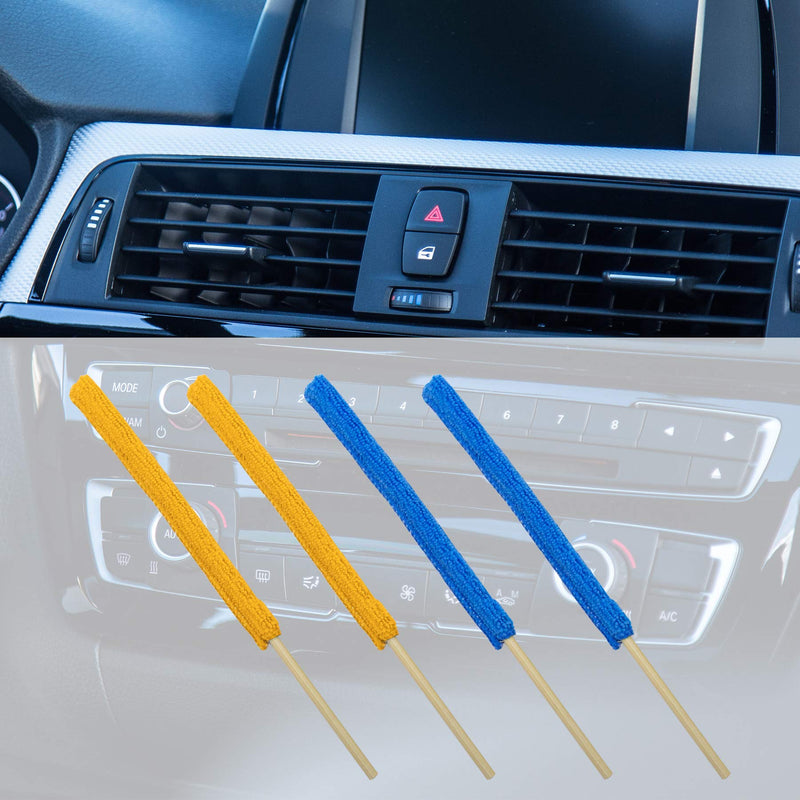 AUEAR, 8 Pack Microfiber Detail Duster Sticks Crevice Cleaning Tool for Home Car The Smallest Spaces - LeoForward Australia