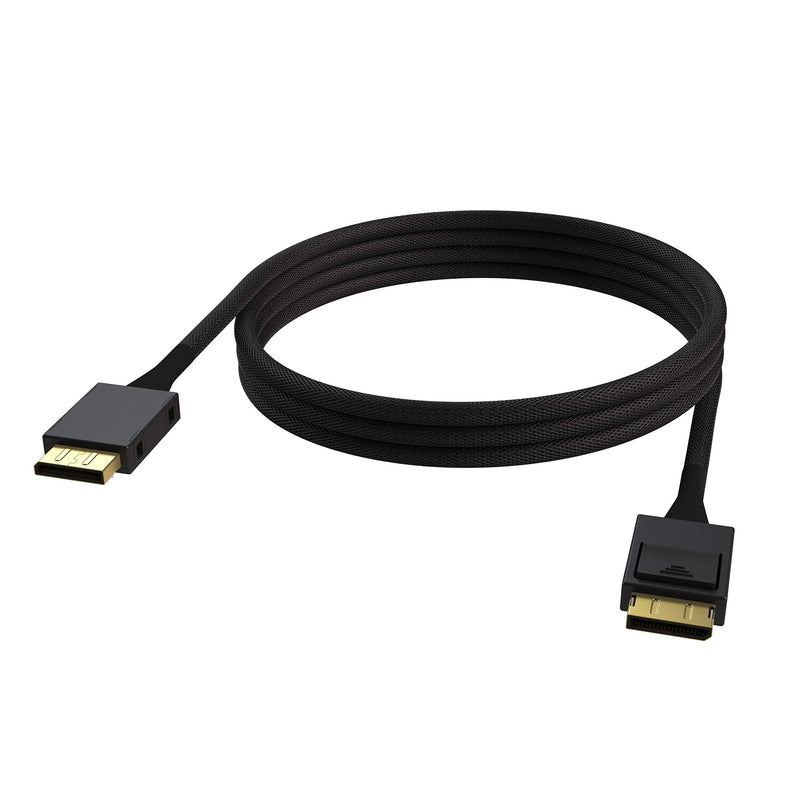  [AUSTRALIA] - LINKUP - OCuLink PCIe Gen 4 SFF-8611 4i to OCuLink SFF-8611 SSD Data Active Cable w/Nylon Cable Jacket 100cm SFF-8611 Oculink Nylon Net Jacket