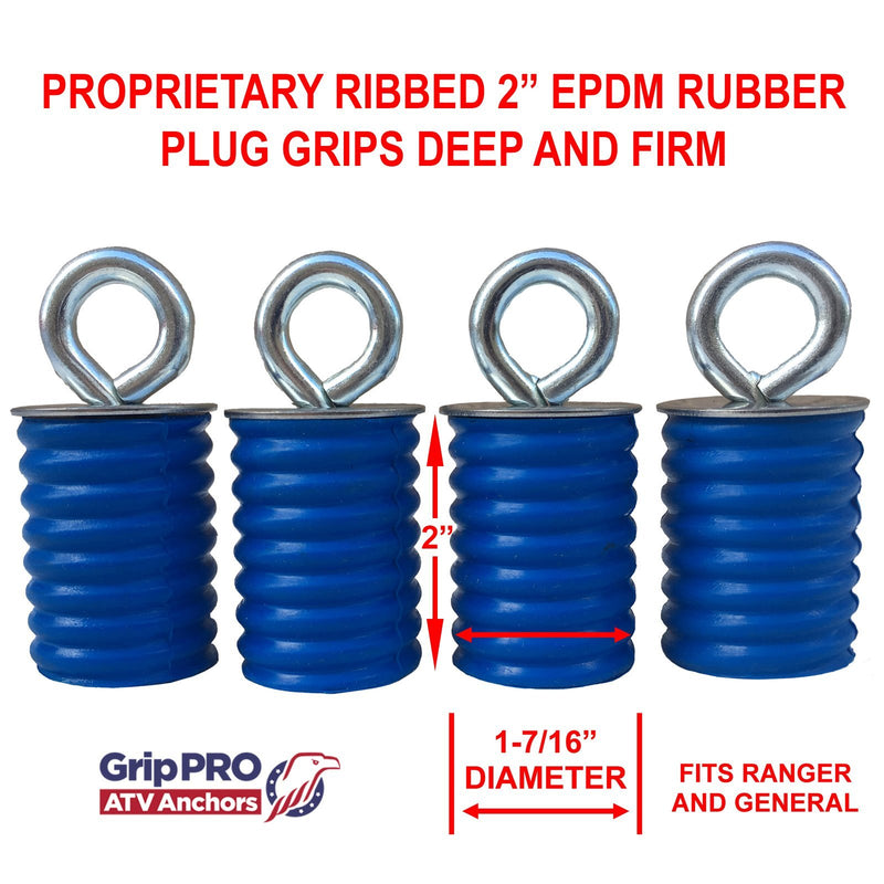  [AUSTRALIA] - GripPRO ATV Anchors to fit Polaris Ranger Lock & Ride ATV Tie Down Anchors - Set of 4 Anchors also made to fit Polaris General - WILL NOT FIT RZR