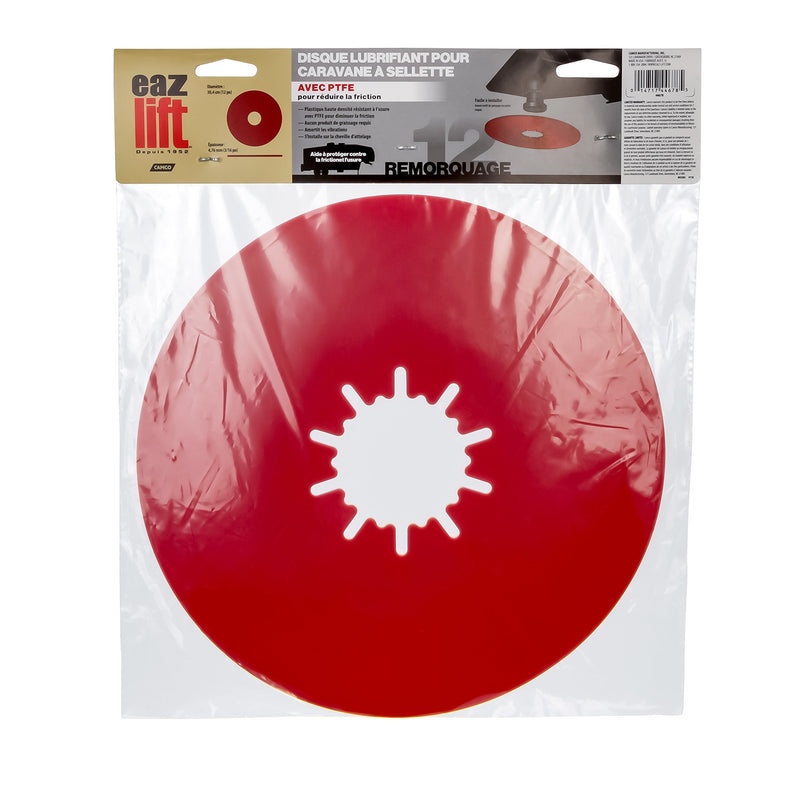  [AUSTRALIA] - EAZ LIFT TPE 12" Premium Fifth Wheel Lube Plate Red w/PTFE (44678) Preimium 12"
