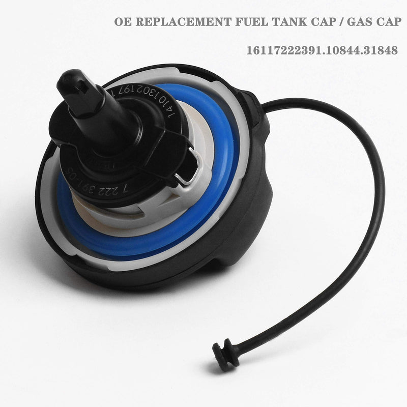 LABBYWAY Gas Cap, Replace 16117222391, 10844, 31848 Fuel Tank Cap Assembly, Compatible with Mini Cooper, BMW 128i 320i 325i 328i 328xi 330i 330xi 335i 525i 528i 530i 535i 750i X1 X3 X5 Z4 M3 Vehicles - LeoForward Australia