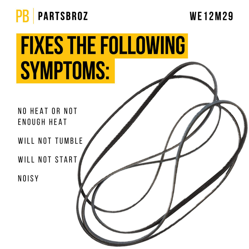 WE12M29 Drive Belt by PartsBroz - Compatible with GE Dryers - Replaces AP4324040, WE12X21574, 1381519, 559C197P001, 559C197P003, PS1766009, WE120122 - LeoForward Australia