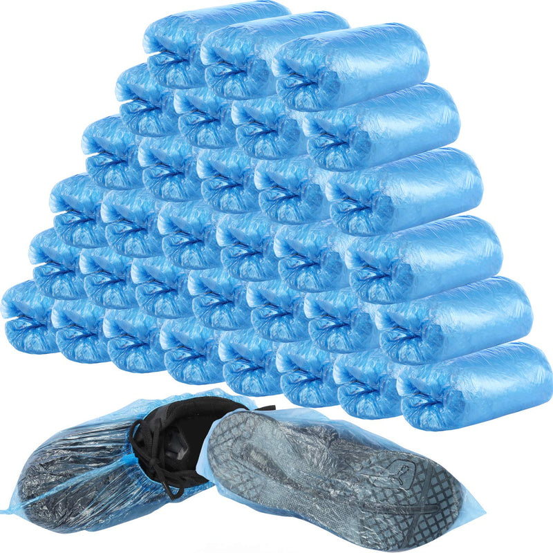  [AUSTRALIA] - 400 Pieces (200 Pairs) Disposable Boot and Shoe Covers for Floor, Carpet, Shoe Protectors, Durable Non-Slip (Blue)
