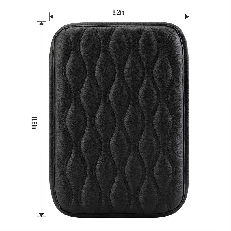  [AUSTRALIA] - WeTest Premium Car Center Console Cover Armrest Pads for Most Vehicle,Car Waterproof Center Console Protector Cover (Black) Black