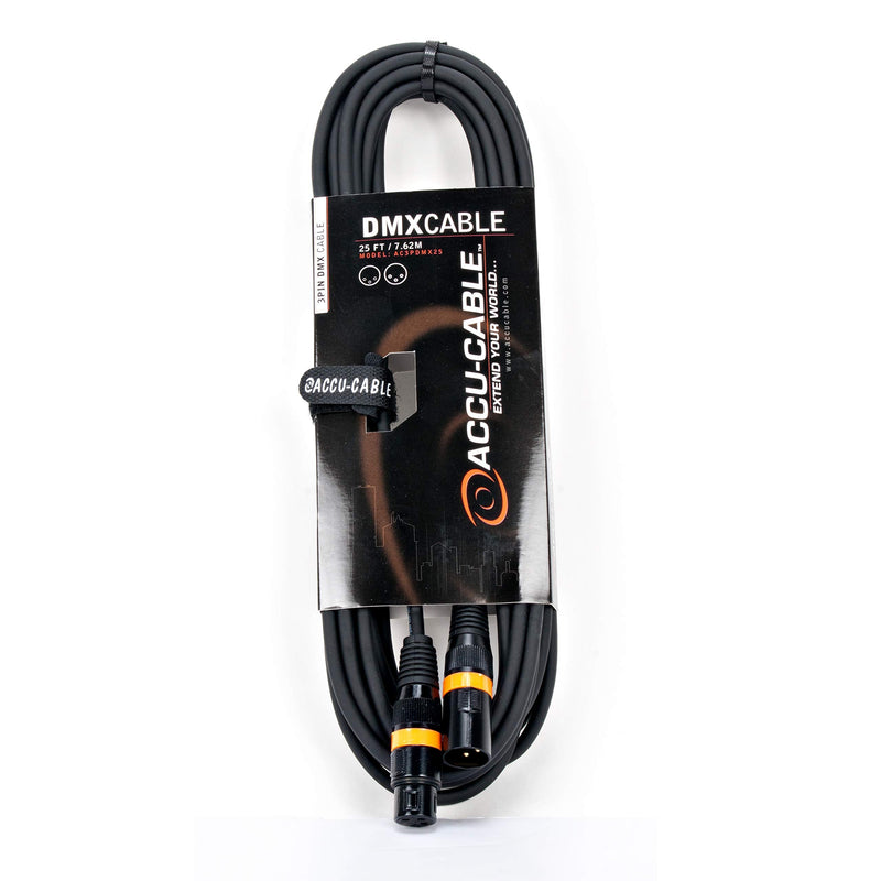  [AUSTRALIA] - Accu Cable 25 foot 3 pin true dmx cable rated at 110 ohms end to end to ensure no signal drop