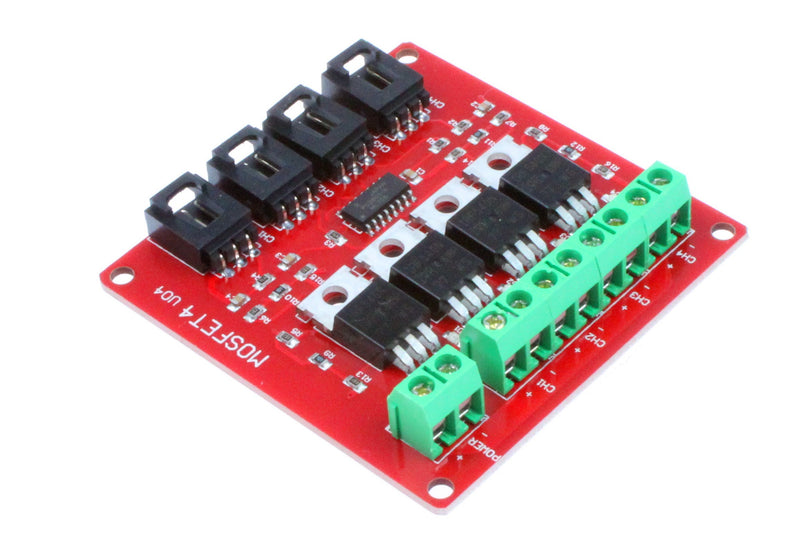 NOYITO 4-Channel MOSFET Switch Module IRF540 Isolated Power Module (4-Channel, Red) - LeoForward Australia