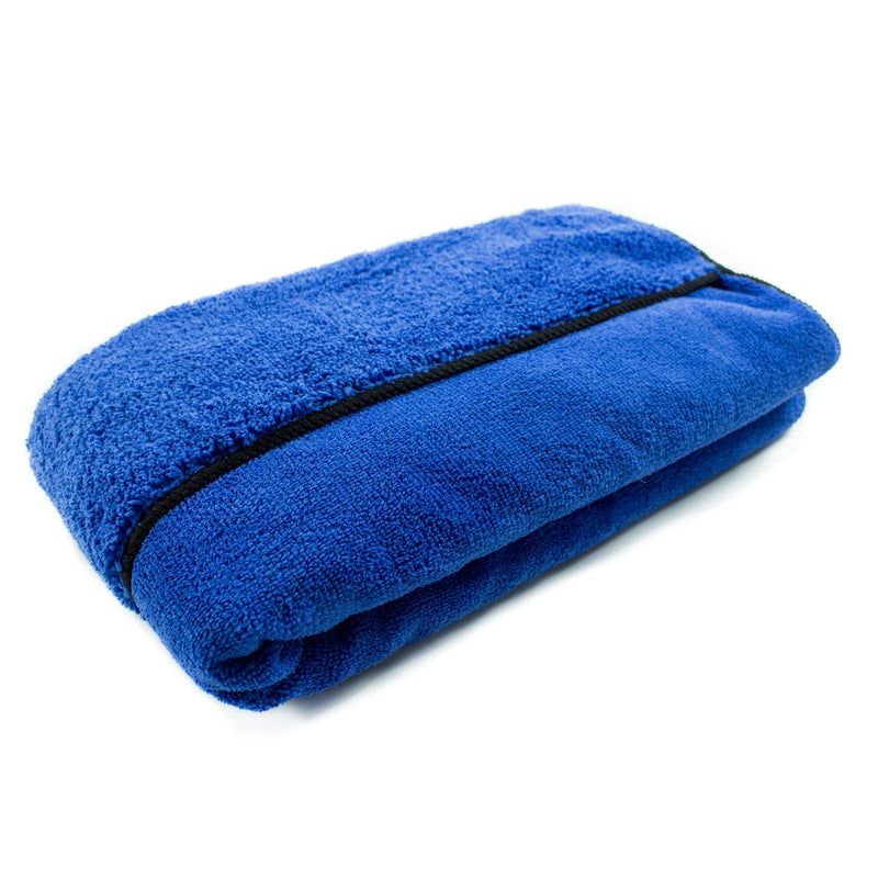  [AUSTRALIA] - Zwipes Auto 669 Large Premium Absorbent Microfiber Drying Towel, Pocketed Plush Lint-Free Cloth, Blue