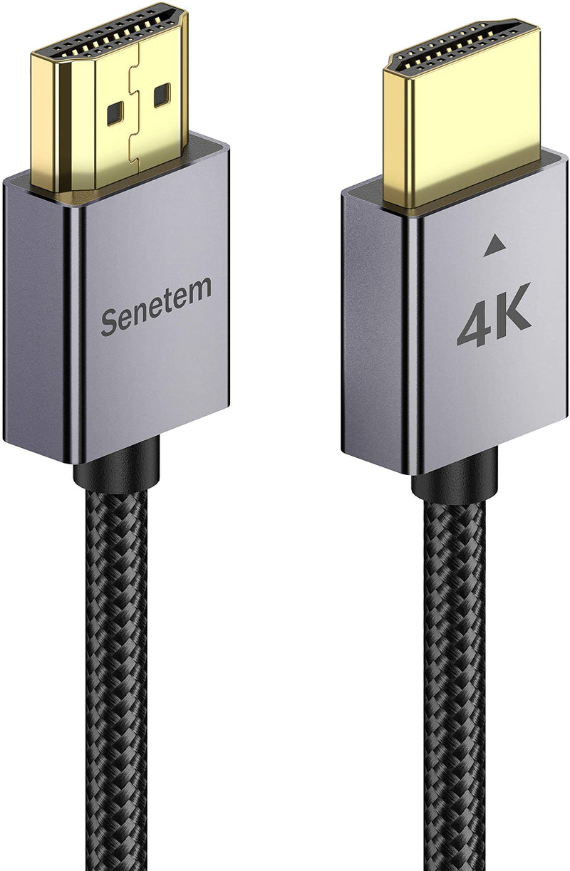 4K HDMI Cable 1 ft High Speed (4K@60Hz, 18Gbps), HDMI 2.0 Cord, Cotton Braided, Slim Aluminum Shell, Gold-Plated Connectors -4K HDR, ARC, for Gaming Monitor, TV, X-Box, PS5/4/3 (1 Feet, Braided) 1 Feet - LeoForward Australia