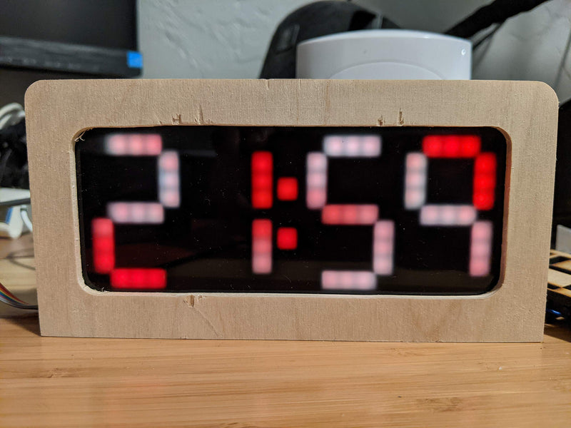  [AUSTRALIA] - Generic ESPixel Clock Pixel-Based 7 Segment Display with ESP32