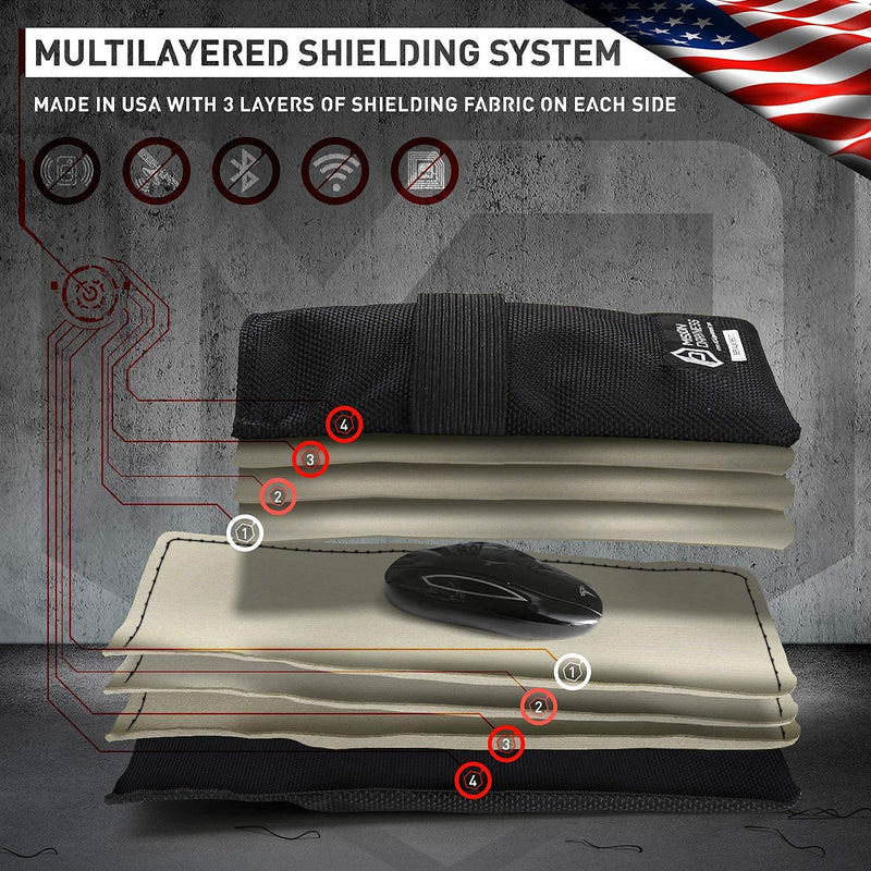  [AUSTRALIA] - Mission Darkness Faraday Bag for Keyfobs (2-Pack) // RF Shielding Protective Case for Smart Always On Keys Fobs Transmitters Small Electronics Vehicle Security Anti-Hacking Block Signal Relay