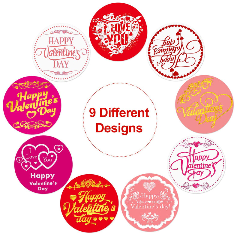 Valentine's Day Stickers Happy New Year Stickers Thank You Seal Stickers Inspirational Quote Stickers Snowflake Label Stickers (Valentine's Day Theme, 500 Pieces) - LeoForward Australia