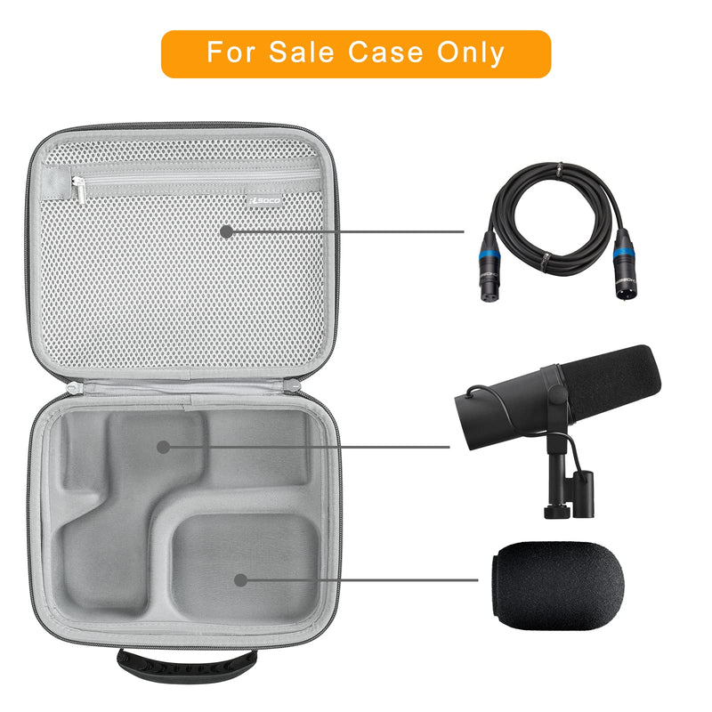  [AUSTRALIA] - RLSOCO Case for Shure SM7B Vocal Dynamic Microphone/Shure MV7 USB Podcast Microphone (Grey) Grey