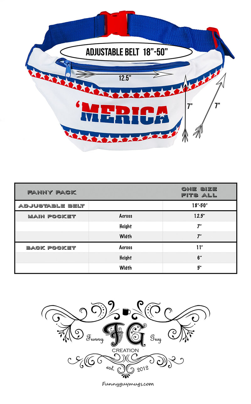 Funny Guy Mugs Merica Fanny Pack - LeoForward Australia