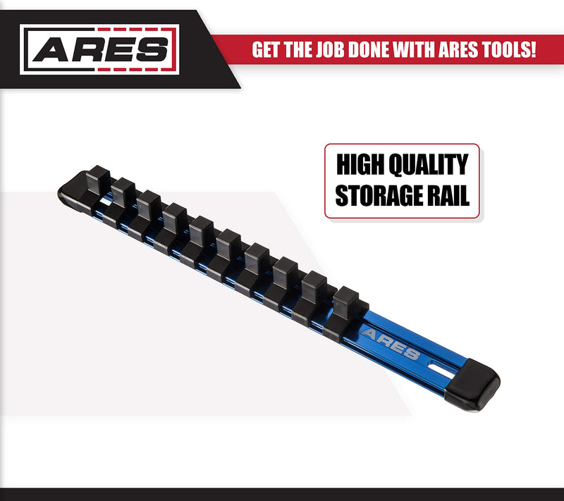  [AUSTRALIA] - ARES 70108-12-Piece Metric Hex Bit Socket Set - Chrome Vanadium Sockets with S2 Alloy Bits - Includes Aluminum Socket Organizer 12pc Metric Hex Bit Socket Set