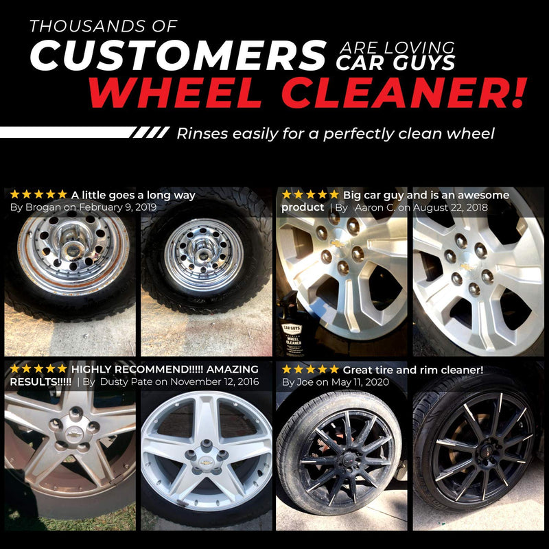 CAR GUYS Wheel Cleaner - Rim and Tire Cleaner for Brake Dust and Grime - Safe for Alloy, Chrome, Aluminum, and More - 18 Oz 18 Ounces - LeoForward Australia