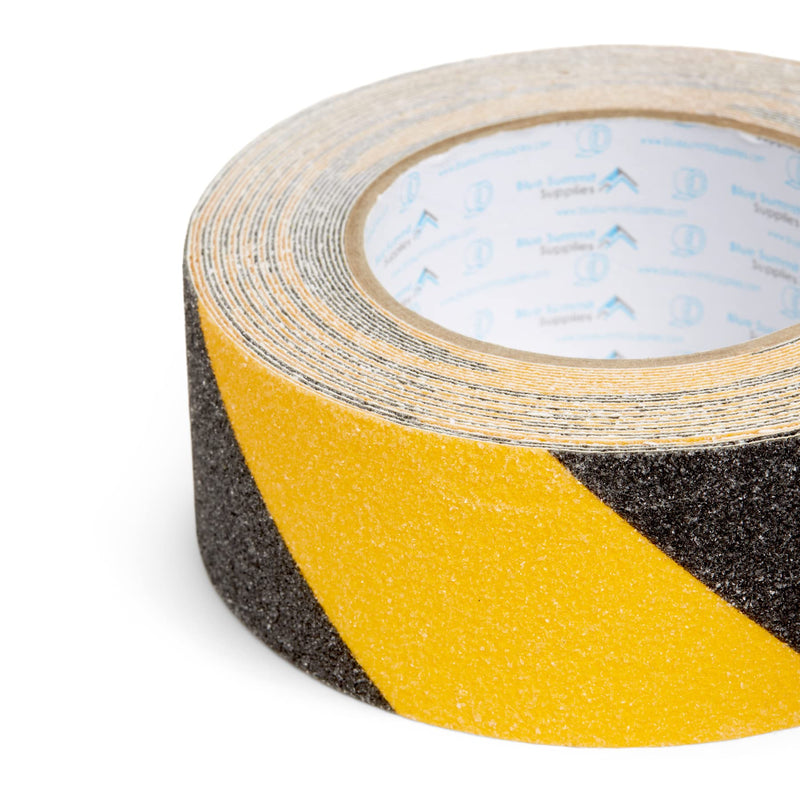  [AUSTRALIA] - Blue Summit Supplies Anti Slip Tread Tape, 2 inch x 30 feet, Black and Yellow Stripe, Non Skid Safety Step Tread with Nonslip Grip, Provides Step Traction for Facility Safety, 2 Pack, 60 Feet Total