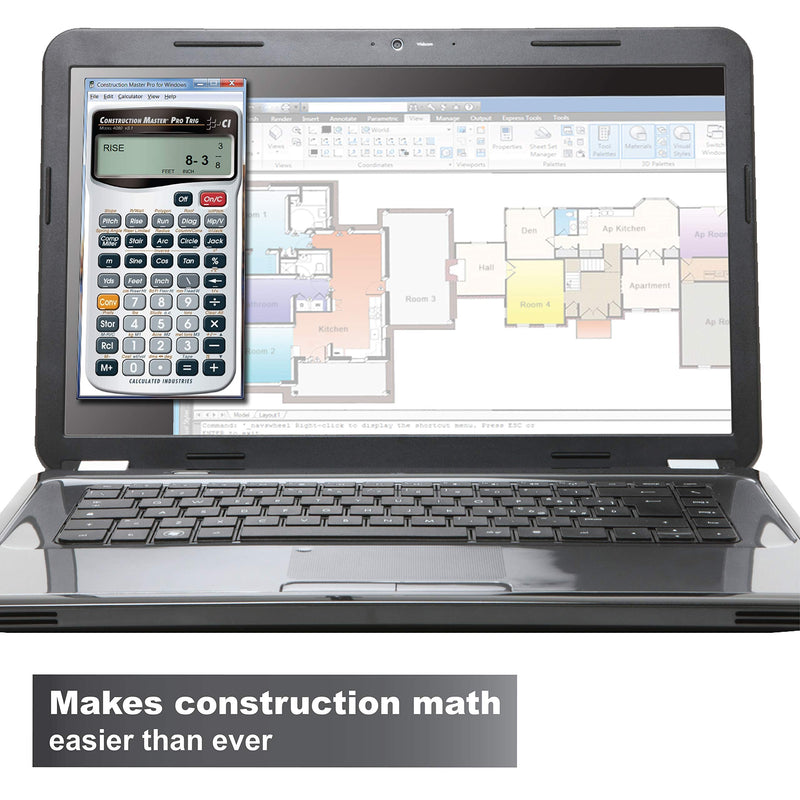 Calculated Industries 4111 Construction Master Pro Software (CD) for Windows | Calculates Construction Math on Your PC | Estimates and Layouts as Handy Pop-up Program - LeoForward Australia