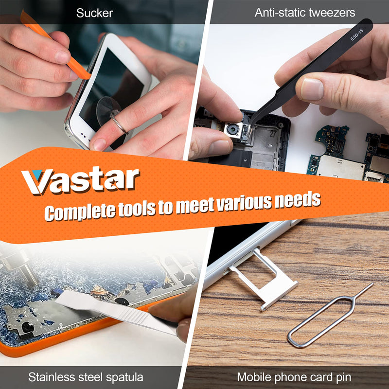  [AUSTRALIA] - Vastar 42Pcs Phone Repair Tool Kit, Precision Screwdriver Set Fix Opening Pry for iPhone 12, 11, X, 8, 7, 13, 13 Pro max, 11Plus, 8Plus, 7Plus, 6Plus, 6s, 5s, 5c, 4s, iPod, Apple Watch, iTouch