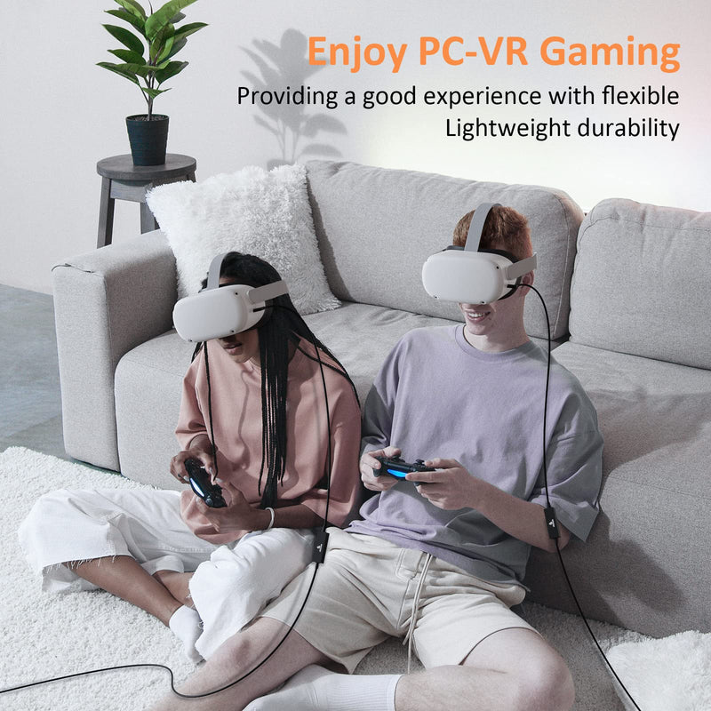  [AUSTRALIA] - NexiGo Enhanced 16FT Link Cable with Signal Amplifier, USB 3.2 Gen1 Type C to A, Fast Charging & High-Speed Data Transfer (up to 5Gbps), Compatible with Oculus Quest 1 and 2 Headset to Gaming PC