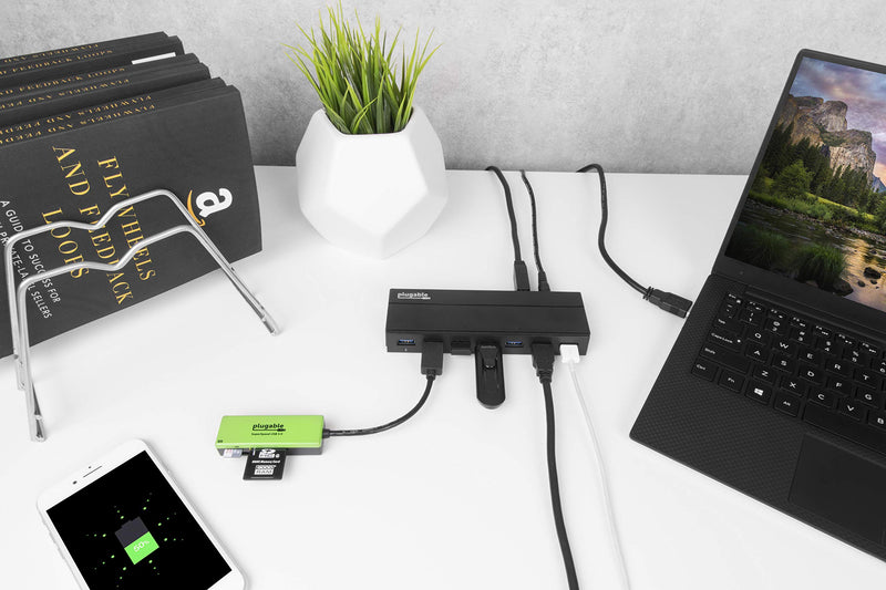 Plugable 7-Port USB 3.0 Hub with 36W Power Adapter - LeoForward Australia