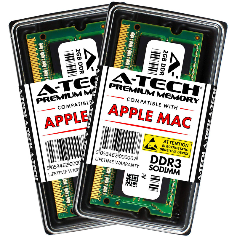  [AUSTRALIA] - A-Tech for Apple 4GB Kit (2X 2GB) DDR3 1067MHz / 1066MHz PC3-8500 SODIMM Memory RAM Upgrade for MacBook, MacBook Pro, iMac, Mac Mini - (Late 2008, Early 2009, Mid 2009, Late 2009, Mid 2010) Models