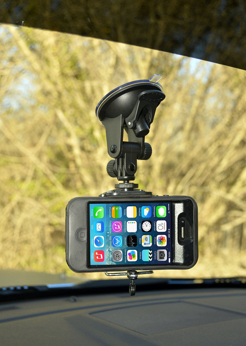  [AUSTRALIA] - DaVoice Car Phone Mount - Cell Phone Holder for Car Windshield Compatible with iPhone X XS Max XR 8 Plus 7 Plus 6S Plus 6 Plus SE Samsung Galaxy S9, S8, S8 Plus, Note 8, S7, S6, S5, Google Pixel XL