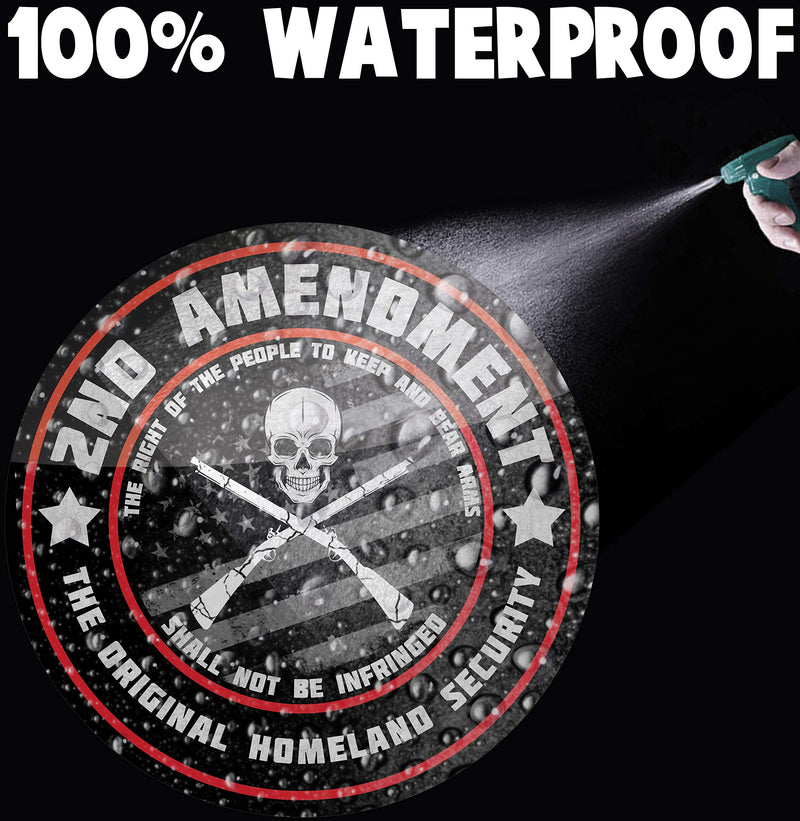 [AUSTRALIA] - Narrow Minded 2nd Amendment Stickers 2 Pack, Round Bumper Sticker, 4 Inch Diameter, Truck Decals for Men or Vinyl Bumper Stickers or Toolbox Stickers