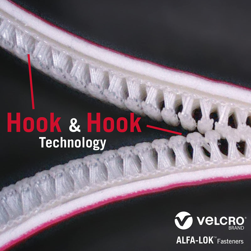  [AUSTRALIA] - VELCRO Brand ALFA-LOK Fasteners | Heavy Duty Squares with Snap-Lock | 16 Sets, 1 in | Water and UV Resistant with Super Strong Holding Power, White