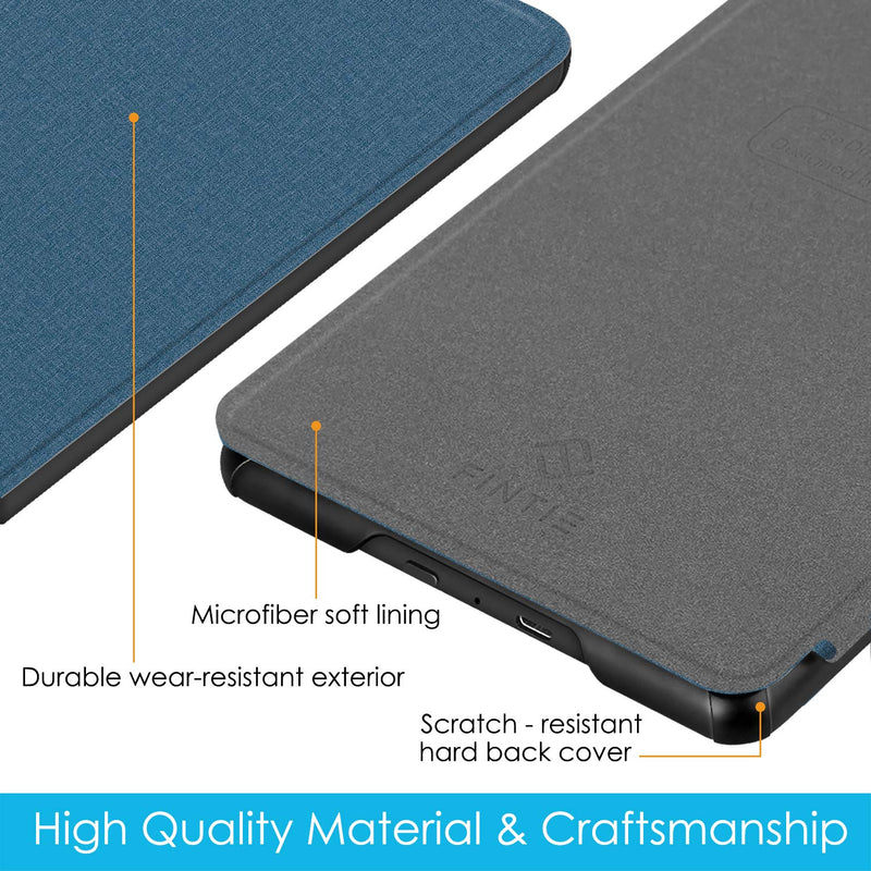  [AUSTRALIA] - Fintie Slimshell Case for 6" Kindle Paperwhite (10th Generation, 2018 Release) - Premium Lightweight PU Leather Cover with Auto Sleep/Wake for Amazon Kindle Paperwhite E-Reader, Twilight Blue