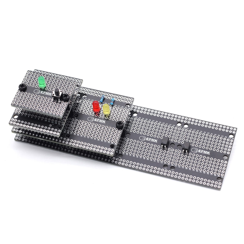  [AUSTRALIA] - EPMK PCB solderable Breadboard - Prototype Shield for Arduino/Raspberry Project - Black Board (10x half breadboard) 10x half breadboard
