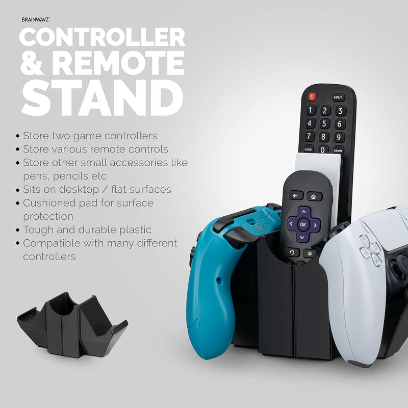  [AUSTRALIA] - Dual Game Controller & TV Remote Control & Storage Desktop Holder, Universal Design for Xbox ONE PS5 PS4 PC Gamepads, Reduce Clutter, UGDS-01 by Brainwavz