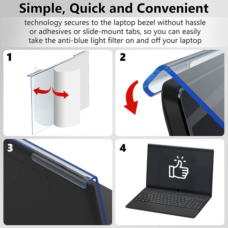  [AUSTRALIA] - Blue Light Blocking Screen Protector Panel for 14 inch Diagonal LED PC Laptop Anti-UV Eye Protection Filter Film - Widescreen Laptop Frame Hanging Type (W 12.6" X H 8.1") 14'' DIAGONAL (16:9)