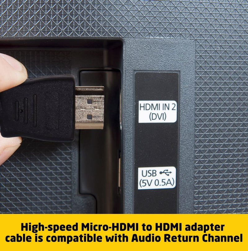  [AUSTRALIA] - BRENDAZ High Speed 4K Micro HDMI to HDMI Cable with Ethernet Compatible with Panasonic Lumix DMC-G7, Lumix DC-S5, DMC-G85 Mirrorless, Lumix DMC-FZ300 Camera (10-Feet) 10-Feet