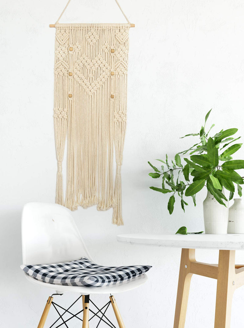  [AUSTRALIA] - Eiyye Hanging Shelf Supporter Wall Macrame Handmade Cotton Tapestry 14.6x35.4inch