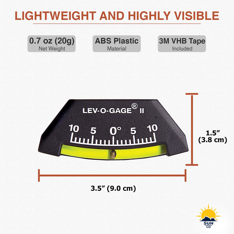  [AUSTRALIA] - Sun Company 306-R Lev-o-gage II Inclinometer and Tilt Gauge - Pack of 2 | Leveling Gauges for RV, Camper, or Trailer