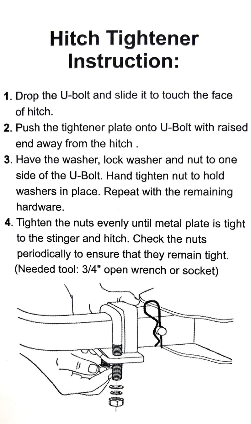  [AUSTRALIA] - MAXXHAUL 50023 Tightener Anti Rattle Stabilizer for 1.25" to 2" Hitches