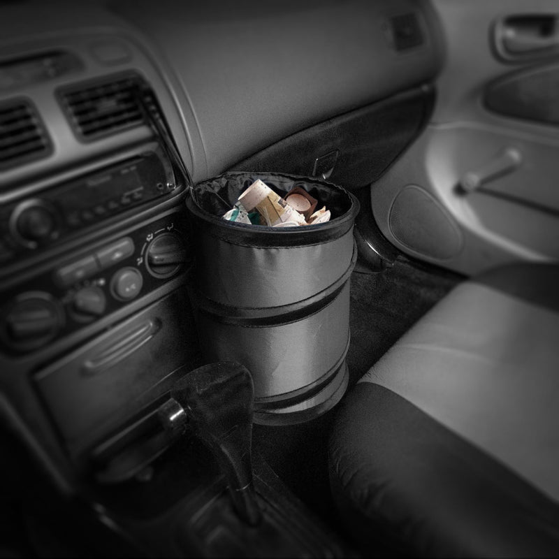  [AUSTRALIA] - FH Group FH1121GRAY Gray Car Garbage Trash Can (Collapsible and Compact Size Large)