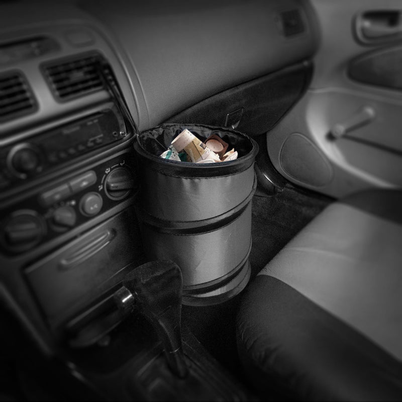 FH Group FH1120GRAY Gray Car Garbage Trash Can (Collapsible and Compact) - LeoForward Australia