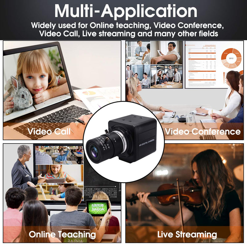  [AUSTRALIA] - SVPRO 2.8-12mm Manual Zoom Lens 1080P Full HD Webcam Wide Angle Portable PC Computer USB Camera for Streaming with CMOS OV2710 Sensor for Windows,Android,Linux, MAC OS,1/4 Inche Screw Mount 2.8-12mm Zoom Lens