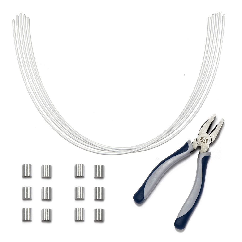  [AUSTRALIA] - TetherTies Cable Tethers White 30 Pack | DIY (self Install) Kit | Customizable Cable Tethers | Tether Computers Adapters & Dongles | Easy Installation | Free Crimping Tool | 12 inch Cable 30 Pack DIY TetherTies